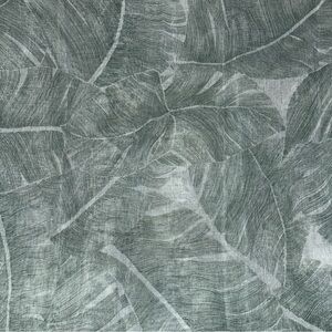 Green Leaf Patterned Sheer Curtains